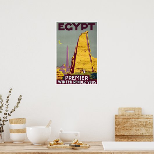 Vintage Reise, Ägypten Poster (Küche)