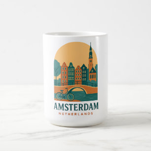 Vintage-Reise Amsterdam Niederlande Kaffeetasse 