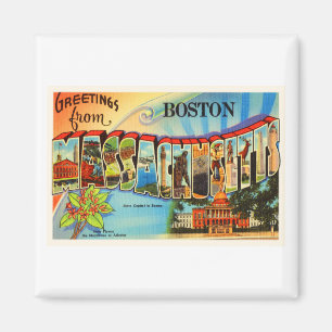 Vintage Reise-Andenken Bostons #2 Massachusetts MA Magnet