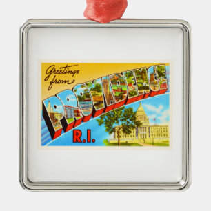 Vintage Reise-Andenken Providence Rhode Island RI Ornament Aus Metall
