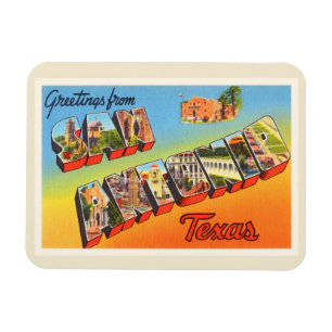 Vintage Reise-Andenken San Antonio #1 Texas TX Magnet