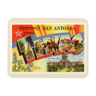 Vintage Reise-Andenken San Antonio #2 Texas TX Magnet