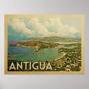 Vintage Reise Antiguas Poster
