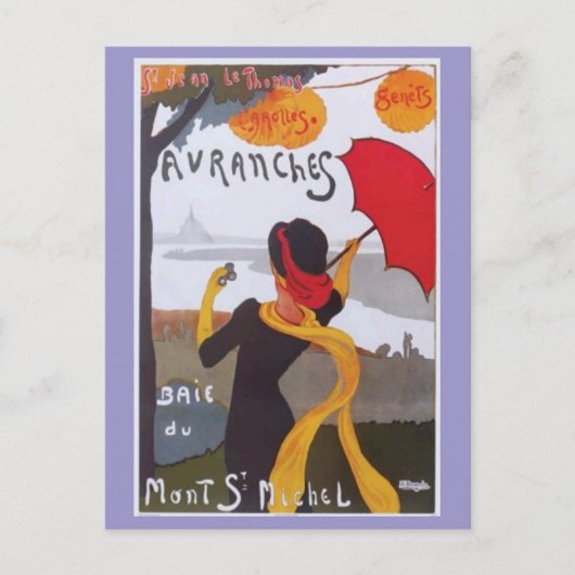 Vintage Reise-Anzeige 1910 Postkarte (Vorderseite)