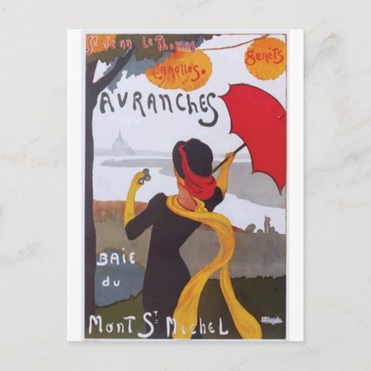 Vintage Reise-Anzeige 1910 Postkarte (Vorderseite)