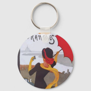 Vintage Reise-Anzeige 1910 Schlüsselanhänger