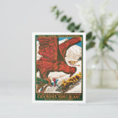 Vintage Reise-Anzeige Chamonix Mont-Blanc Postkarte (Stehend Vorderseite)