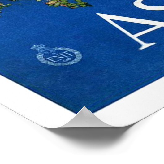 Vintage Reise, Assisi Poster (Ecke)