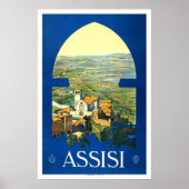 Vintage Reise, Assisi Poster (Vorne)