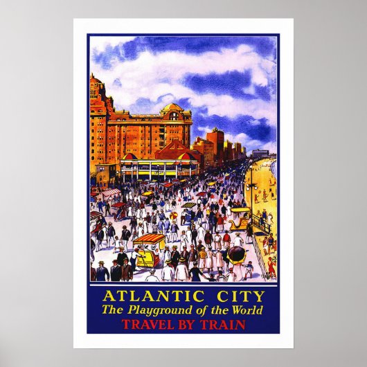 Vintage Reise, Atlantic City Poster (Vorne)