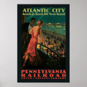Vintage Reise, Atlantic City Poster (Vorne)