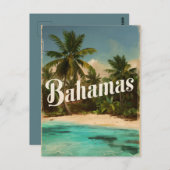 Vintage Reise Bahamas Postkarte (Vorne/Hinten)