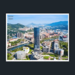 Vintage Reise Bilbao Spanien Guggenheim Stadt Postkarte<br><div class="desc">Vintag,  Retro,  Reisen,  modern,  Aquarell,  Bilbao,  Spanien,  Guggenheim,  Tourismus,  Stadt, </div>