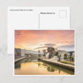 Vintage Reise Bilbao Spanien Guggenheim Stadt Postkarte (Vorne/Hinten)