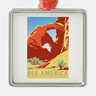 Vintage Reise Bogen-Nationalpark-Colorados Co Ornament Aus Metall