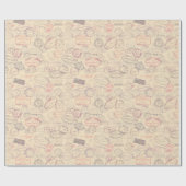 Vintage Reise/Briefmarke Geschenkpapier (Flach)