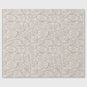 Vintage Reise/Briefmarke Geschenkpapier (Flach)