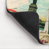 Vintage Reise Briefmarke und Postkarten Mousepad (Ecke)