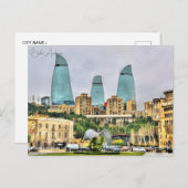 Vintage Reise Burg Baku Aserbaidschan Postkarte (Vorne/Hinten)