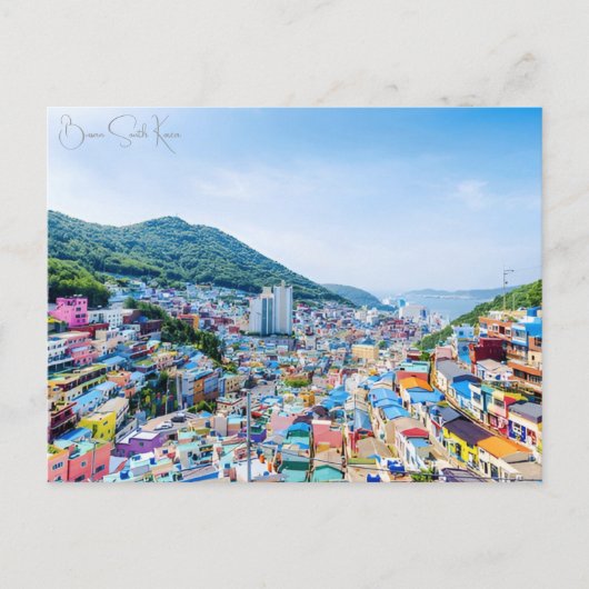 Vintage Reise Busan Südkorea Urlaub Retro Postkarte (Vorderseite)