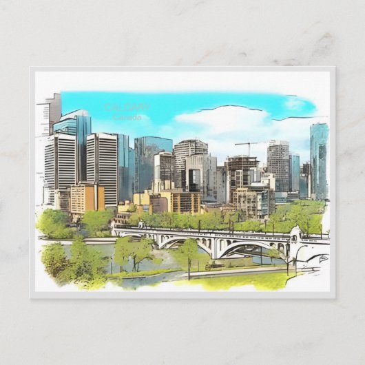 Vintage Reise Calgary Alberta Kanada Postkarte (Vorderseite)