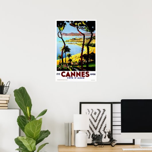 Vintage Reise, Cannes Poster (Heimbüro)
