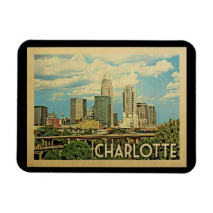 Vintage Reise Charlottes Nord-Carolina Magnet