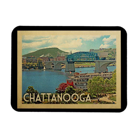 Vintage Reise Chattanoogas Tennessee Magnet (Horizontal)