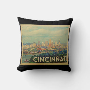 Vintage Reise Cincinnatis Ohio Kissen