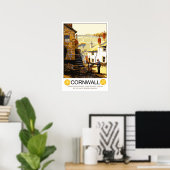 Vintage Reise, Cornwall Poster (Heimbüro)