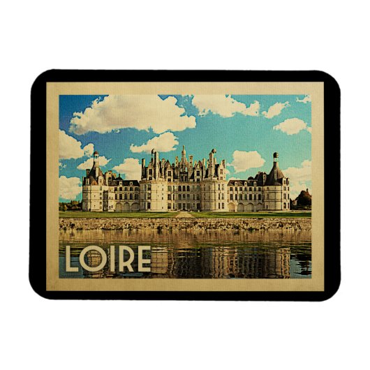 Vintage Reise der Loires Frankreich - Chateau Magnet (Horizontal)