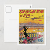 Vintage Reise der Lyon Aviation Week Postkarte (Vorne/Hinten)