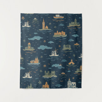 Vintage-Reise-Design-Tapeten Wandteppich