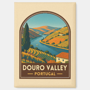 Vintage Reise Douro Tal Portugal Retro Landschaftl Magnet