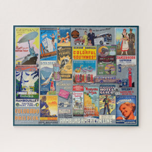 VINTAGE-REISE-EPHEMERA MCM UND MEHR PUZZLE