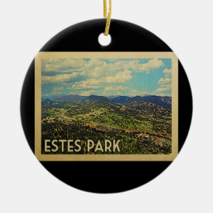 Vintage Reise Estes Park-Colorados Keramik Ornament