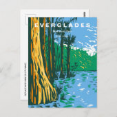 Vintage Reise Everglades Nationalpark Florida Postkarte (Vorne/Hinten)