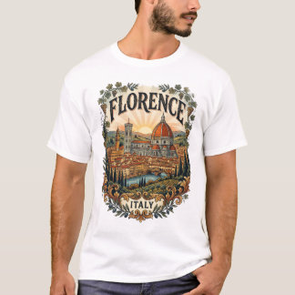Vintage-Reise Florenz Italien Herren T-Shirt