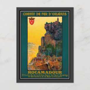 Vintage Reise Frankreich, Rocamadour - Postkarte