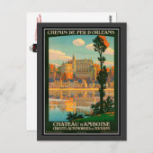 Vintage Reise Frankreich, Schloss Amboise - Postkarte (Vorne/Hinten)