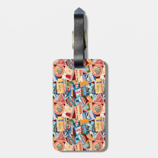 Vintage-Reise-Gepäckmarke Gepäckanhänger (Rückseite vertikal)