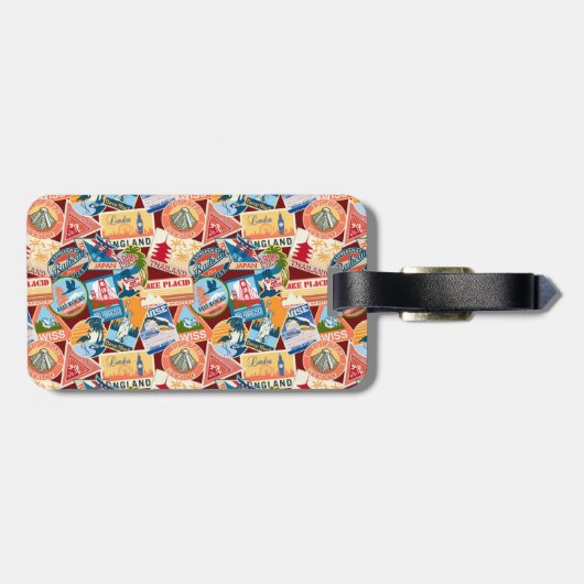 Vintage-Reise-Gepäckmarke Gepäckanhänger (Rückseite horizontal)