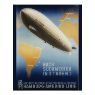 Vintage Reise - Graf Zeppelin Poster