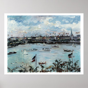 Vintage Reise Hamburg Deutschland Poster