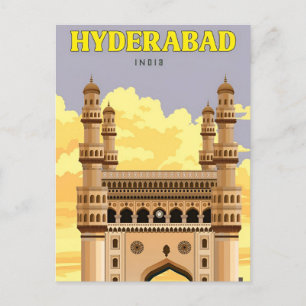 Vintage Reise Hyderabad Indien Pakistan Urlaub Postkarte