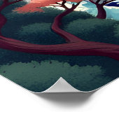 Vintage Reise Illustration des Fuji Japan Poster (Ecke)