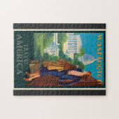 Vintage Reise-Illustration Washington DC Puzzle (Horizontal)