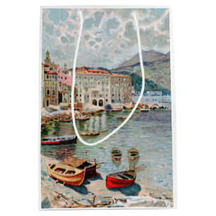 Vintage Reise im französischen Riviera Mittlere Geschenktüte
