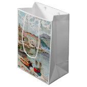 Vintage Reise im französischen Riviera Mittlere Geschenktüte (Vorderseite Schrägansicht)