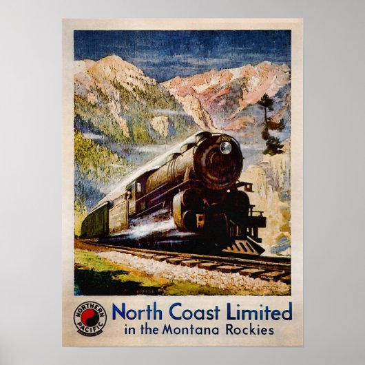 Vintage Reise in Montana Poster (Vorne)